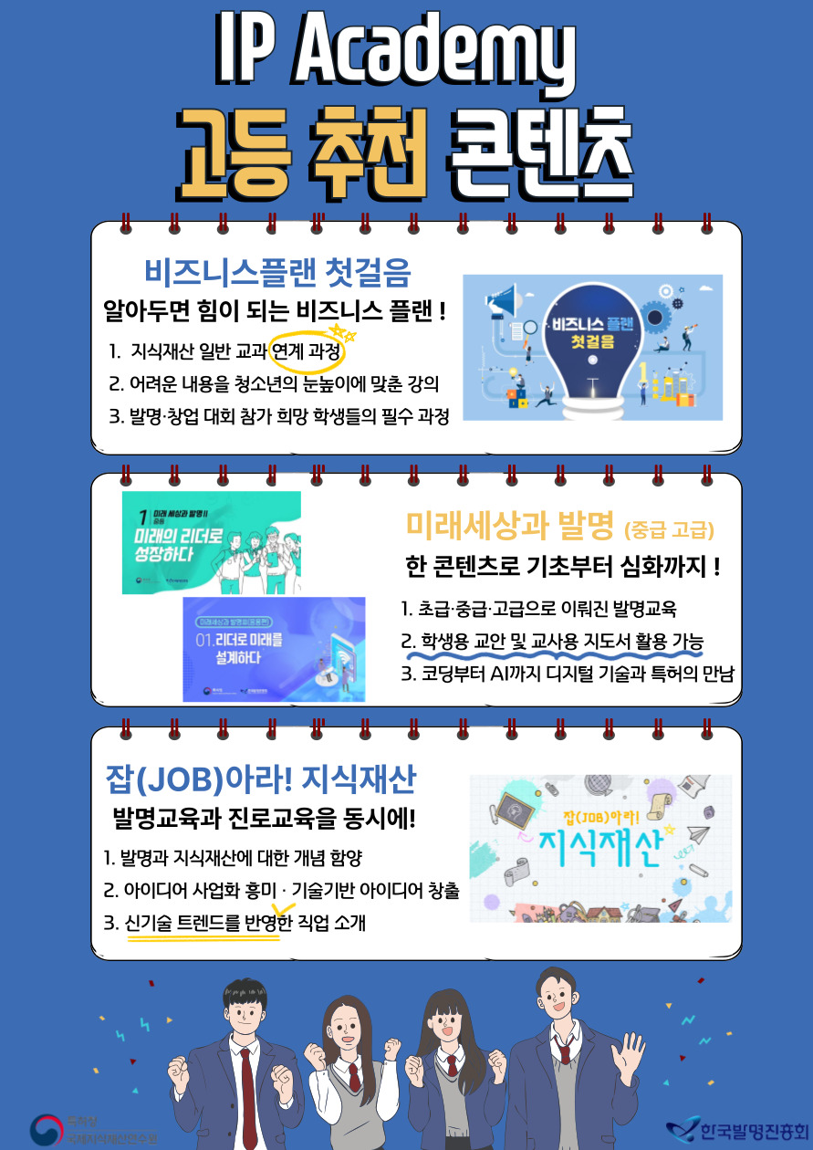 한국발명진흥회_2024년 고등 대상 IP Academy 추천 콘텐츠